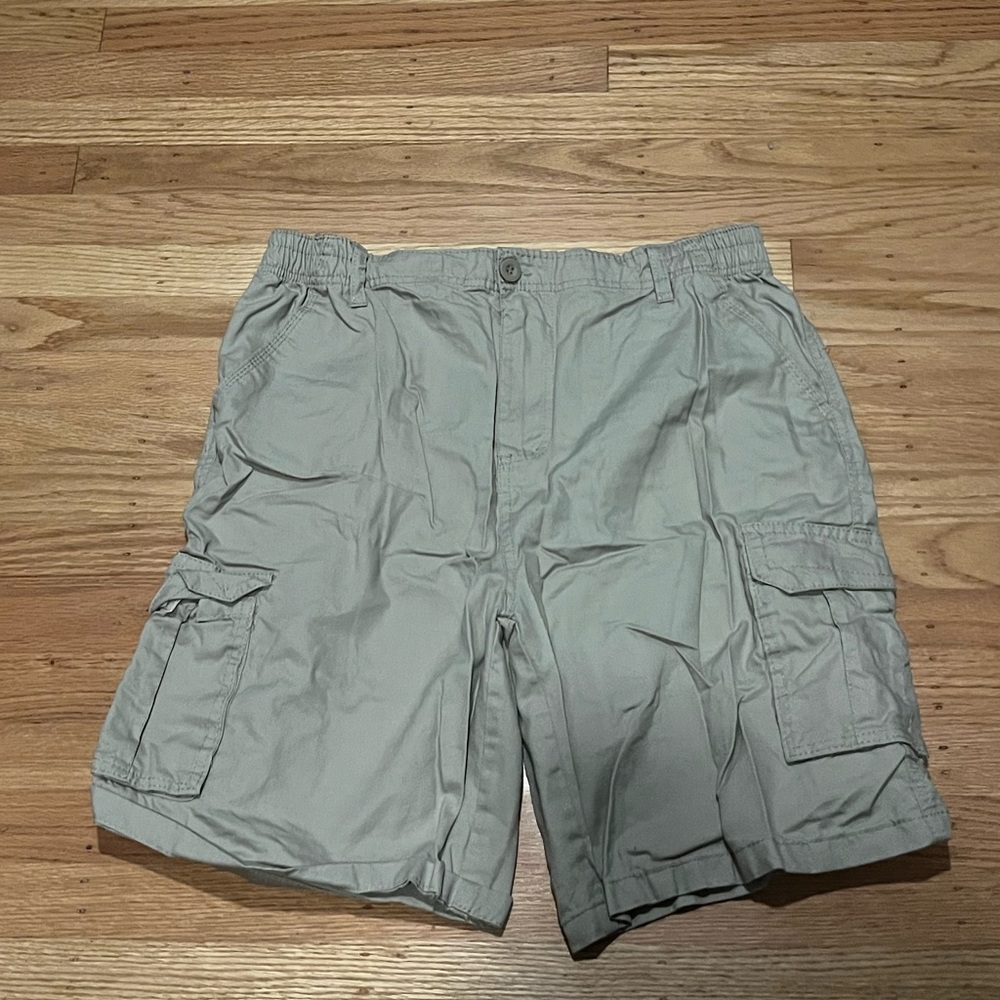 Khaki cargo shorts